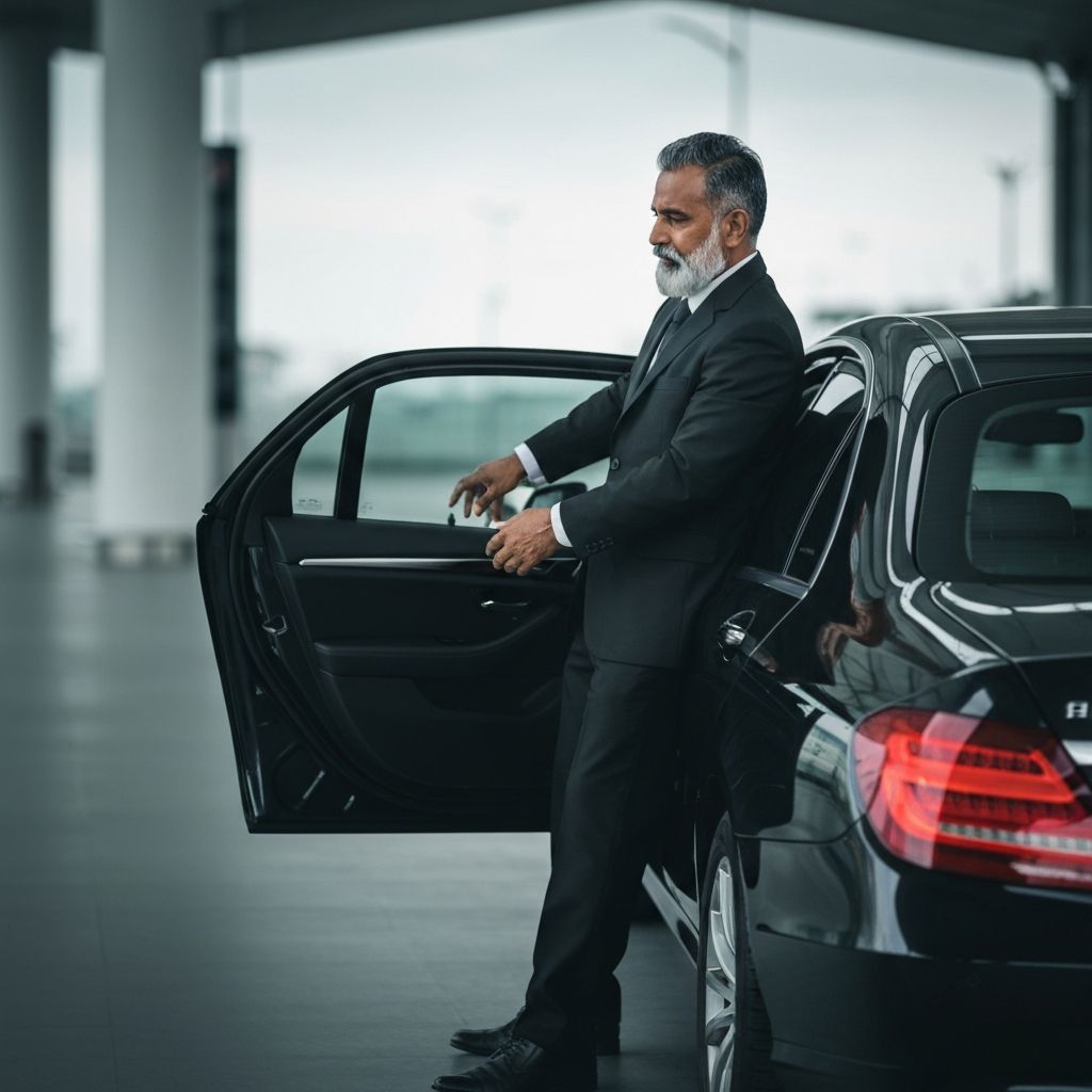 Private chauffeur vehicle arriving in Sydney